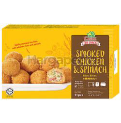Kawan Cheesy Rice Bites Smoked Chicken & Spinach 250gm Kawan Cheesy Rice Bites Smoked Chicken & Spinach 250gm