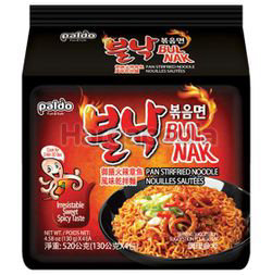 Paldo Spicy Fire Octopus Noodle 4x130gm Paldo Spicy Fire Octopus Noodle 4x130gm