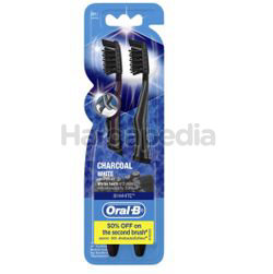 Oral-B Charcoal White Toothbrush 2s Oral-B Charcoal White Toothbrush 2s