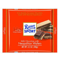 Ritter Sport Milk Chocolate With Neapolitan Wafer 100gm Ritter Sport Milk Chocolate With Neapolitan Wafer 100gm