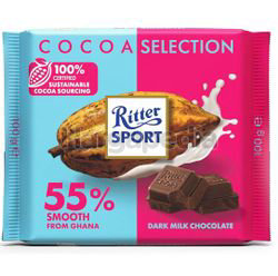 Ritter Sport Chocolate 55% Smooth 100gm Ritter Sport Chocolate 55% Smooth 100gm