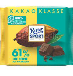 Ritter Sport Chocolate 61% Fine 100gm Ritter Sport Chocolate 61% Fine 100gm