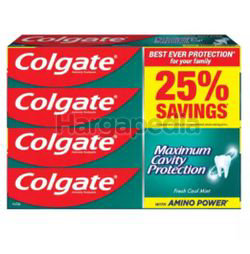Colgate Fresh Cool Mint Toothpaste 4x225gm Colgate Fresh Cool Mint Toothpaste 4x225gm