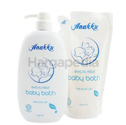 Anakku Baby Bath 750ml + Refill Pack 600ml Anakku Baby Bath 750ml + Refill Pack 600ml