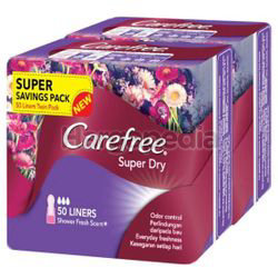 Carefree Super Dry Pantyliner Scented 2x50s Carefree Super Dry Pantyliner Scented 2x50s