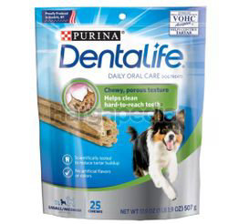 Purina Dentalife Daily Oral Care Dog Treats Small/Medium 25 Chews 507gm Purina Dentalife Daily Oral Care Dog Treats Small/Medium 25 Chews 507gm