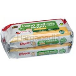 Pigeon Hand & Mouth Wet Tissues 2x20s Pigeon Hand & Mouth Wet Tissues 2x20s