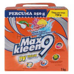 MaxKleen 9 UV Shield Concentrate Detergent Powder 1kg MaxKleen 9 UV Shield Concentrate Detergent Powder 1kg