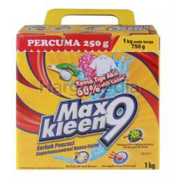 MaxKleen 9 Super Enzyme Power Concentrate Detergent Powder 1kg MaxKleen 9 Super Enzyme Power Concentrate Detergent Powder 1kg