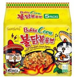 Samyang Buldak Corn Hot Chicken Ramen 5x130gm Samyang Buldak Corn Hot Chicken Ramen 5x130gm