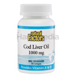 Natural Factors Cod Liver Oil 1000mg 90s Natural Factors Cod Liver Oil 1000mg 90s