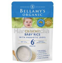 Bellamy’s Organic Baby Rice with Prebiotic 125gm Bellamy’s Organic Baby Rice with Prebiotic 125gm