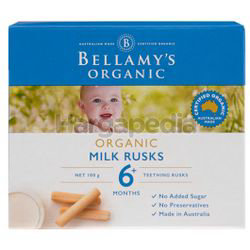 Bellamy's Organic Milk Rusks 100gm Bellamy's Organic Milk Rusks 100gm