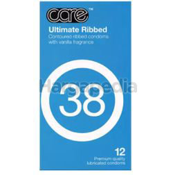 Care 38 Ultimate Ribbed Condom 12s Care 38 Ultimate Ribbed Condom 12s