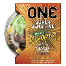 ONE Condoms Super Sensitive Perisa Rendang 3s ONE Condoms Super Sensitive Perisa Rendang 3s