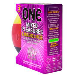 ONE Condoms Mixed Pleasures Football Edition 3s ONE Condoms Mixed Pleasures Football Edition 3s