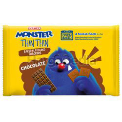 Mamee Monster Thin Thin Crackers Chocolate 4x21gm Mamee Monster Thin Thin Crackers Chocolate 4x21gm