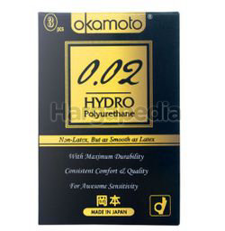 Okamoto 002 Hydro Polyurethane Condom 3s Okamoto 002 Hydro Polyurethane Condom 3s