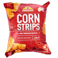 Mission Corn Strips Spicy SzeChuan Seafood 120gm Mission Corn Strips Spicy SzeChuan Seafood 120gm