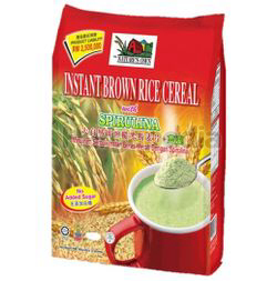 Nature's Own Instant Brown Rice Cereal with Spirulina No Sugar 12x35gm Nature's Own Instant Brown Rice Cereal with Spirulina No Sugar 12x35gm