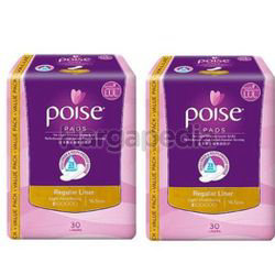Poise Regular Liner 2x30s Poise Regular Liner 2x30s
