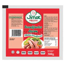 Jimat Fiesta Chicken Frankfurter 300gm Jimat Fiesta Chicken Frankfurter 300gm