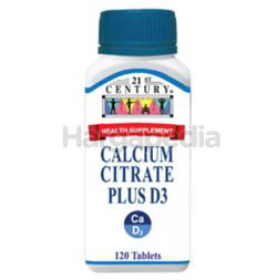21st Century Calcium Citrate Plus D3 120s 21st Century Calcium Citrate Plus D3 120s