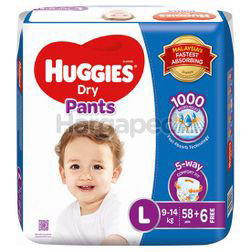 Huggies Dry Pants Mega Pack L58+6 Huggies Dry Pants Mega Pack L58+6