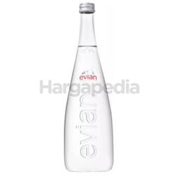 Evian Mineral Water Glass Bottle 750ml Evian Mineral Water Glass Bottle 750ml