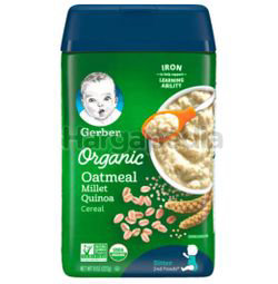 Gerber Organic Oatmeal Millet & Quinoa Cereal 227gm Gerber Organic Oatmeal Millet & Quinoa Cereal 227gm