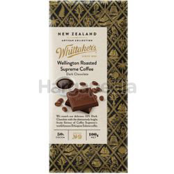 Whittaker's Wellington Roasted Supreme Coffee Chocolate 100gm Whittaker's Wellington Roasted Supreme Coffee Chocolate 100gm