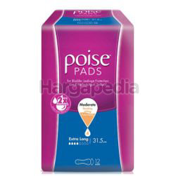 Poise Extra Long 31.5cm Liner 12s Poise Extra Long 31.5cm Liner 12s