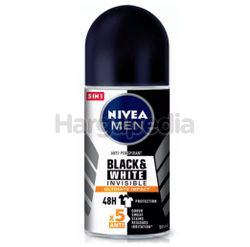 Nivea Men Black & White Invisible Ultimate Impact Deodorant Roll On 50ml Nivea Men Black & White Invisible Ultimate Impact Deodorant Roll On 50ml