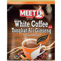Meet U Kopi Putih Tongkat Ali Ginseng 20x30gm Meet U Kopi Putih Tongkat Ali Ginseng 20x30gm