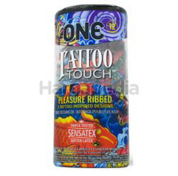 One Condoms Tattoo Touch Ribbed 12s One Condoms Tattoo Touch Ribbed 12s