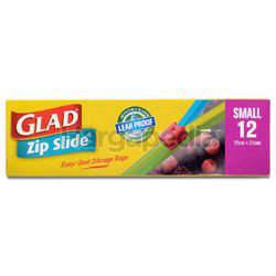 Glad Zip Slide Storage Bag Small 12s Glad Zip Slide Storage Bag Small 12s