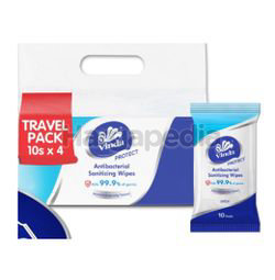 Vinda Protect Anti Bacterial Sanitizing Wipes 4x10s Vinda Protect Anti Bacterial Sanitizing Wipes 4x10s