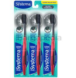 Systema Silver Charcoal Toothbrush 2s+1s Systema Silver Charcoal Toothbrush 2s+1s