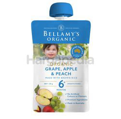 Bellamy's Organic Grape Apple & Peach 120gm Bellamy's Organic Grape Apple & Peach 120gm