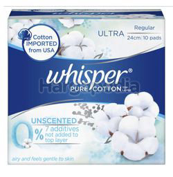 Whisper Pure Cotton Unscented Regular 10s Whisper Pure Cotton Unscented Regular 10s