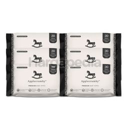Applecrumby Extra Thick Premium Baby Wipes 6x20s Applecrumby Extra Thick Premium Baby Wipes 6x20s