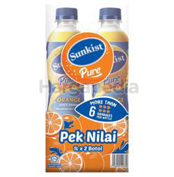Sunkist Pure Orange Juice 2x1lit Sunkist Pure Orange Juice 2x1lit