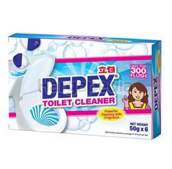 Depex Blue Toilet Bowl Cleaner 6x50gm Depex Blue Toilet Bowl Cleaner 6x50gm