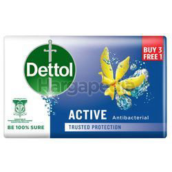Dettol Bar Soap Active (3+1)x100gm Dettol Bar Soap Active (3+1)x100gm