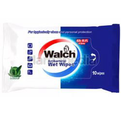 Walch Anti-Bacterial Wet Wipes Aloe 10s Walch Anti-Bacterial Wet Wipes Aloe 10s