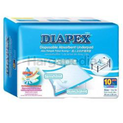 Diapex Disposable Absorbent Underpad L 60x90cm 10s Diapex Disposable Absorbent Underpad L 60x90cm 10s