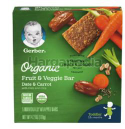 Gerber Organic Fruit & Veggie Date Carrot Bar With Oats and Chia 120gm Gerber Organic Fruit & Veggie Date Carrot Bar With Oats and Chia 120gm