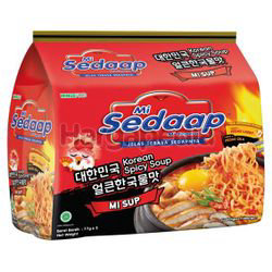 Mi Sedaap Korean Spicy Soup 5x77gm Mi Sedaap Korean Spicy Soup 5x77gm