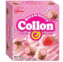 Glico Collon Biscuit Roll Strawberry 46gm Glico Collon Biscuit Roll Strawberry 46gm