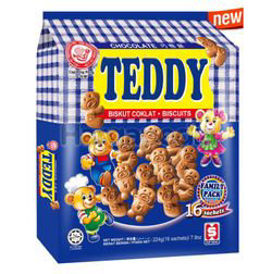 Hup Seng Ping Pong Chocolate Teddy Biscuit 224gm Hup Seng Ping Pong Chocolate Teddy Biscuit 224gm